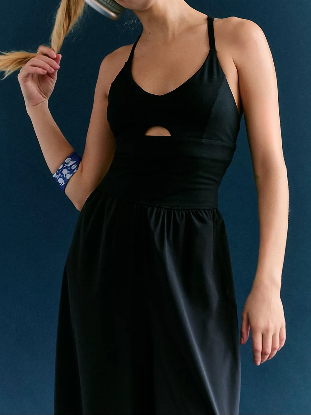 Free People FP Movement Renewal Waves One-Piece in Black NWT